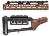 Das Costa Marlin 1895 Pistol Grip Lever Stock Set bietet eine verstellbare Schulterstütze, M-LOK Handguard und Gator Rail für flexible Optikmontage in robustem Root Beer.